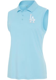Antigua Los Angeles Dodgers Womens Blue Recap White Logo Polo Shirt