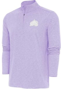 Antigua Colorado Avalanche Mens Purple Hunk White Logo Long Sleeve 1/4 Zip Pullover
