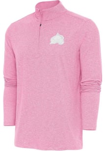 Antigua Colorado Avalanche Mens Pink Hunk White Logo Long Sleeve 1/4 Zip Pullover
