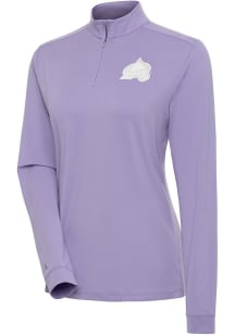 Antigua Colorado Womens Purple Finish White Logo 1/4 Zip Pullover