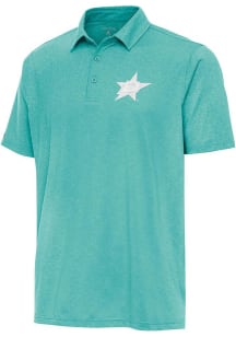 Antigua Dallas Stars Mens Green Par 3 White Logo Short Sleeve Polo