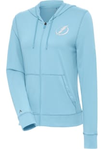 Antigua Tampa Bay Lightning Womens Blue Advance White Logo Light Weight Jacket