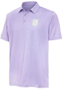 Antigua Vegas Golden Knights Mens Purple Par 3 White Logo Short Sleeve Polo
