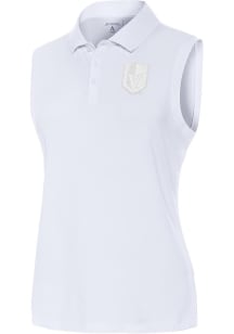 Antigua Vegas Golden Knights Womens White Recap White Logo Polo Shirt