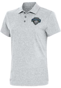 Antigua Carolina Cowboys Womens Grey Motivated Short Sleeve Polo Shirt