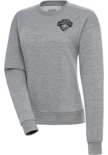 Antigua Carolina Cowboys Womens Grey Victory Crew Sweatshirt