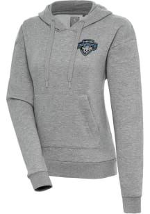 Antigua Carolina Cowboys Womens Grey Victory Hooded Sweatshirt