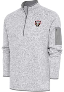 Antigua Missouri Thunder Mens Grey Fortune Long Sleeve Qtr Zip Fashion Pullover