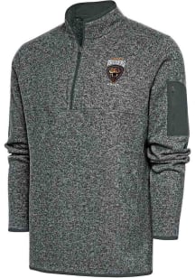 Antigua Texas Rattlers Mens Grey Fortune Long Sleeve 1/4 Zip Fashion Pullover