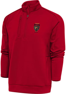 Antigua Texas Rattlers Mens Red Generation Long Sleeve 1/4 Zip Pullover