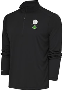 Antigua Chicago Cubs Mens Grey Shamrock Tribute Long Sleeve 1/4 Zip Pullover
