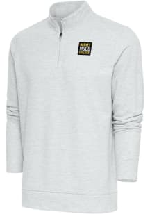 Antigua Harvey Mudd College Mens Grey Gambit Long Sleeve 1/4 Zip Pullover