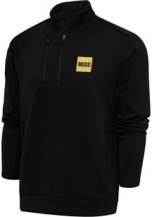 Antigua Harvey Mudd College Mens Black Generation Long Sleeve 1/4 Zip Pullover