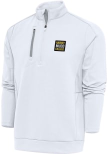 Antigua Harvey Mudd College Mens White Generation Long Sleeve 1/4 Zip Pullover
