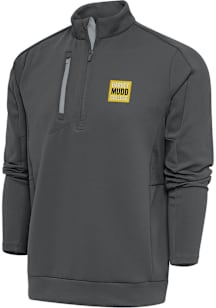 Antigua Harvey Mudd College Mens Grey Generation Long Sleeve Qtr Zip Pullover