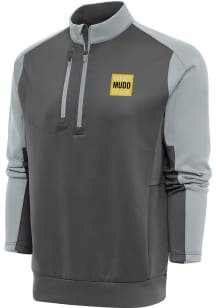 Antigua Harvey Mudd College Mens Grey Team Long Sleeve 1/4 Zip Pullover