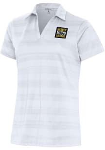 Antigua Harvey Mudd College Womens White Compass Short Sleeve Polo Shirt