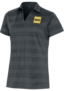 Antigua Harvey Mudd College Womens Grey Compass Short Sleeve Polo Shirt