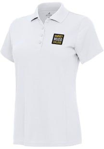 Antigua Harvey Mudd College Womens White Legacy Pique Short Sleeve Polo Shirt