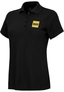 Antigua Harvey Mudd College Womens Black Legacy Pique Short Sleeve Polo Shirt