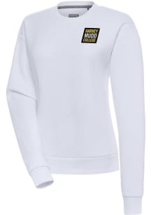 Antigua Harvey Mudd College Womens White Victory Crew Sweatshirt
