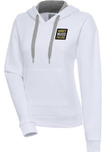 Antigua Harvey Mudd College Womens White Victory Hooded Sweatshirt