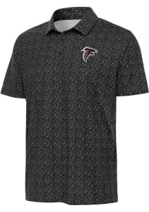 Antigua Atlanta Falcons Mens Black Figment Short Sleeve Polo