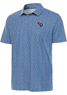 Antigua Tennessee Titans Mens Light Blue Figment Short Sleeve Polo