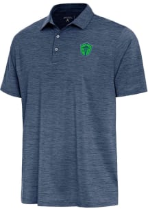 Antigua Seattle Sounders FC Mens Navy Blue Layout Short Sleeve Polo