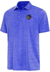 Antigua Golden State Warriors Mens Blue Layout Short Sleeve Polo