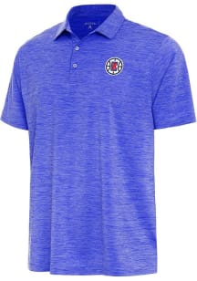 Antigua Los Angeles Clippers Mens Blue Layout Short Sleeve Polo