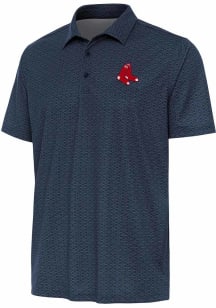 Antigua Boston Red Sox Mens Navy Blue Relic Short Sleeve Polo