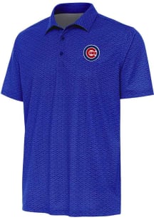 Antigua Chicago Cubs Mens Blue Relic Short Sleeve Polo