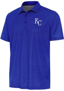 Antigua Kansas City Royals Mens Blue Relic Short Sleeve Polo
