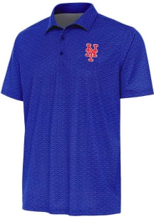 Antigua New York Mets Mens Blue Relic Short Sleeve Polo