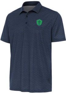 Antigua Seattle Sounders FC Mens Navy Blue Relic Short Sleeve Polo