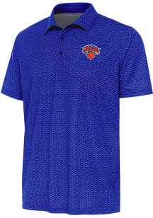 Antigua New York Knicks Mens Blue Relic Short Sleeve Polo