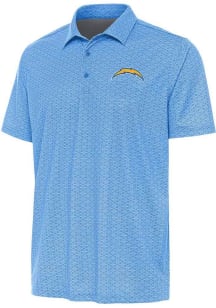 Antigua Los Angeles Chargers Mens Blue Relic Short Sleeve Polo