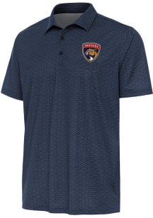 Antigua Florida Panthers Mens Navy Blue Relic Short Sleeve Polo