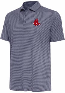Antigua Boston Red Sox Mens Navy Blue Scheme Short Sleeve Polo