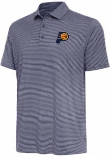 Antigua Indiana Pacers Mens Navy Blue Scheme Short Sleeve Polo