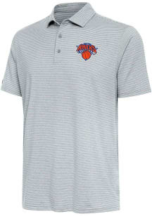 Antigua New York Knicks Mens Grey Scheme Short Sleeve Polo