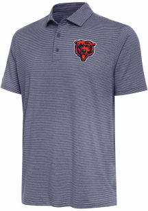 Antigua Chicago Bears Mens Navy Blue Bear Logo Scheme Short Sleeve Polo