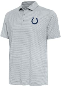 Antigua Indianapolis Colts Mens Grey Scheme Short Sleeve Polo