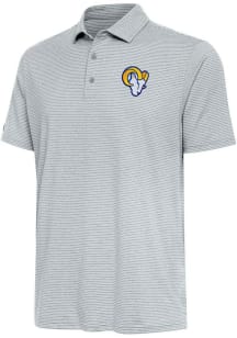 Antigua Los Angeles Rams Mens Grey Scheme Short Sleeve Polo