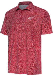Antigua Detroit Red Wings Mens Red Terrace Short Sleeve Polo