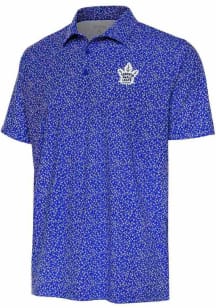 Antigua Toronto Maple Leafs Mens Blue Terrace Short Sleeve Polo