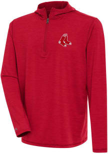 Antigua Boston Red Sox Mens Red Tidy Long Sleeve 1/4 Zip Pullover