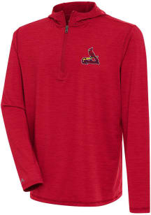 Antigua St Louis Cardinals Mens Red Tidy Long Sleeve 1/4 Zip Pullover