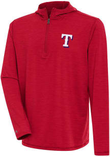Antigua Texas Rangers Mens Red Tidy Long Sleeve 1/4 Zip Pullover